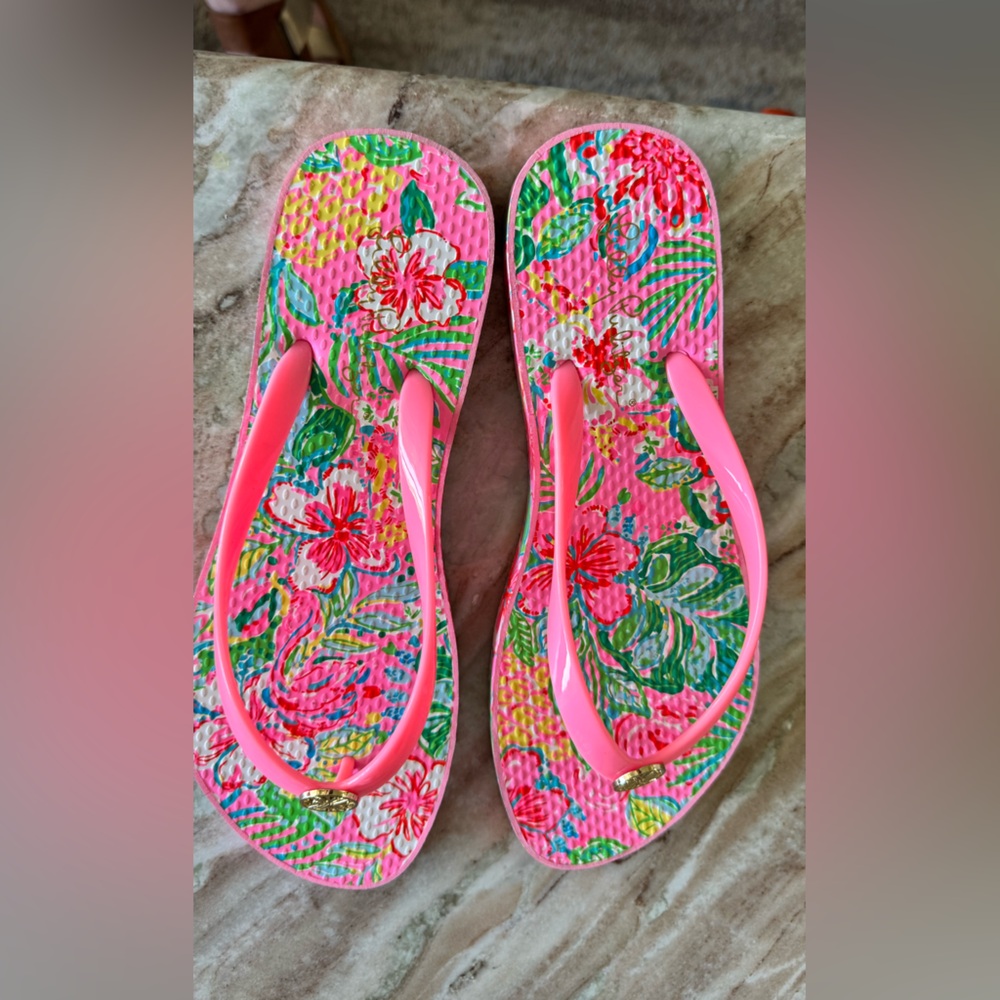Lilly Pulitzer Pool Flip-Flop Sz 8 - Picture 6 of 16